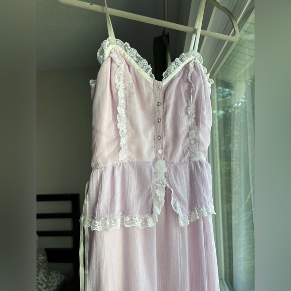 Vintage 1970s Pacino California Lilac Maxi Dress - Picture 5 of 9